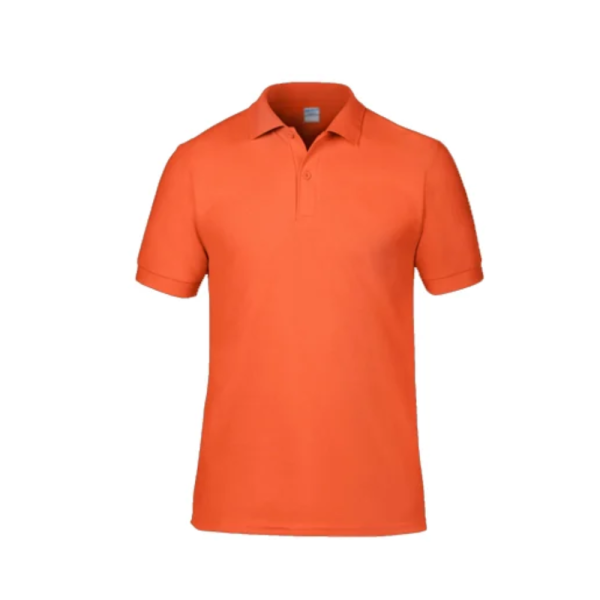 Orange Cotton Promotional Plain Collar T Shirt