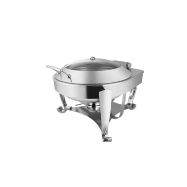 Round Glass Lid Chafing Dish With CP Legs