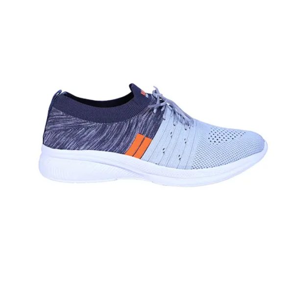 Grey And Black Mens Flexible Sports Shoes