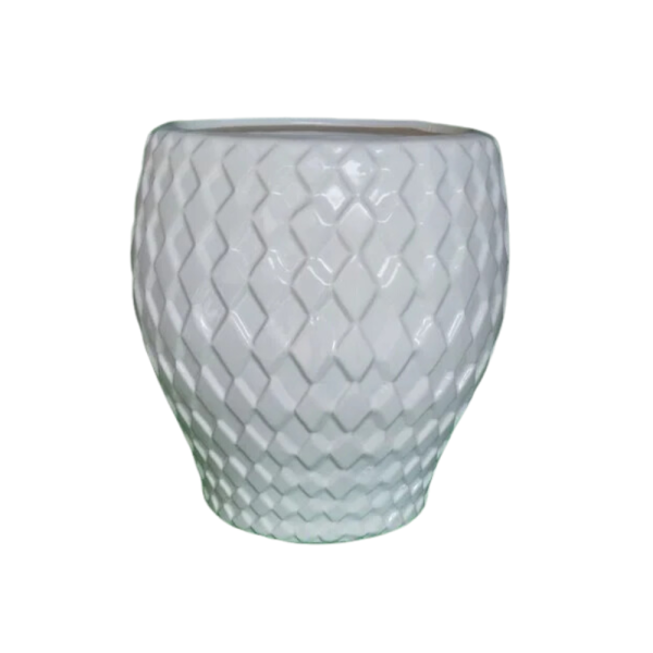 White Ceramic Planter