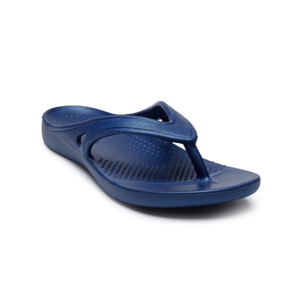 Navy Blue Solid Slipper For Women