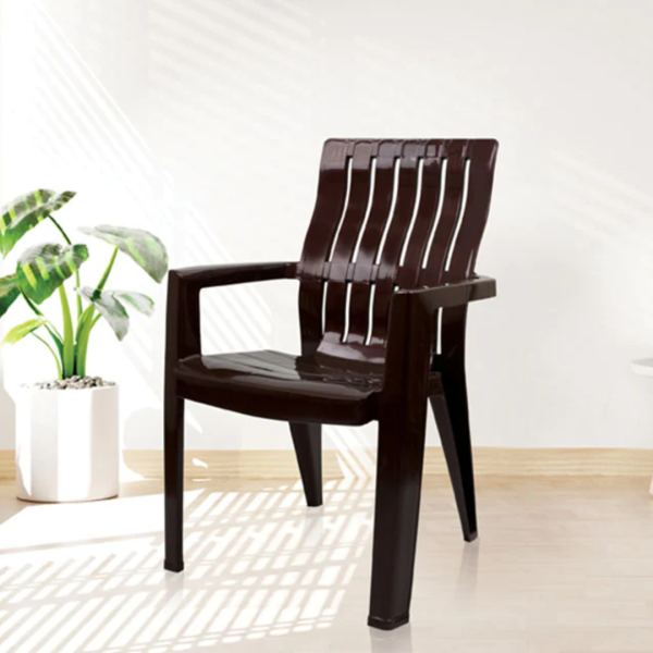 Black Brown Plastic Chair