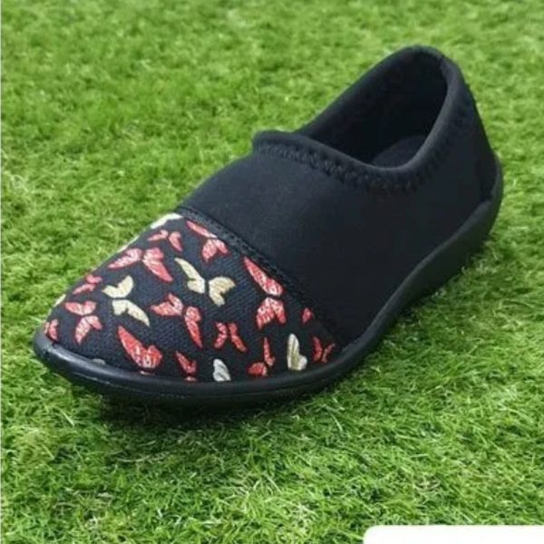 Ladies Fancy Fabric Slip On Shoes