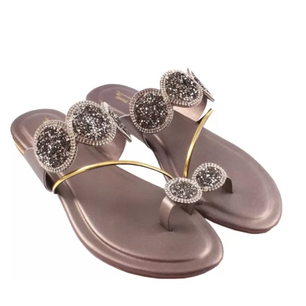 Women Grey Flats Sandal