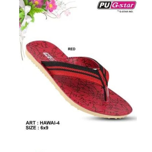 Mens Red PU Slipper