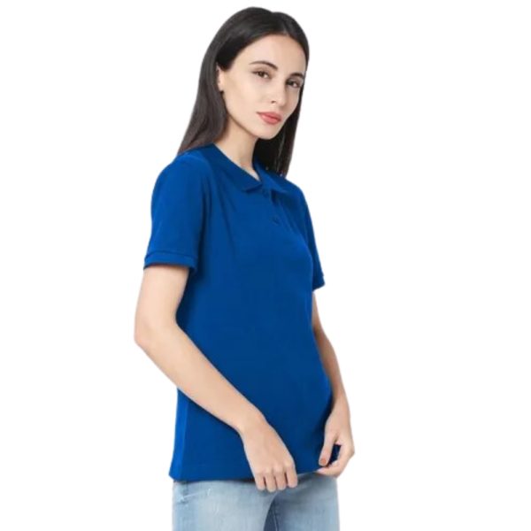 Women Plain Collar Neck T-Shirt