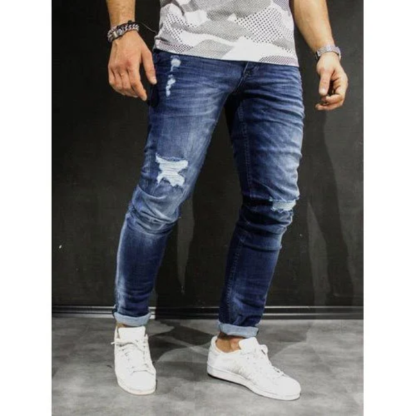 Mens Casual Wear Blue Denim Jeans