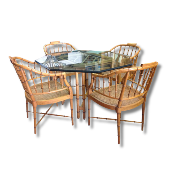 Bamboo Dining Table Set