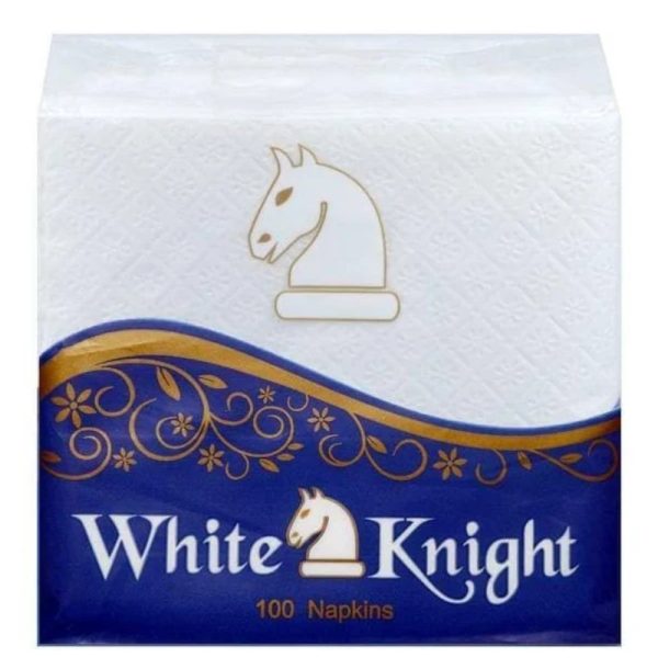 White Knight 1 Ply Mini Paper Napkins