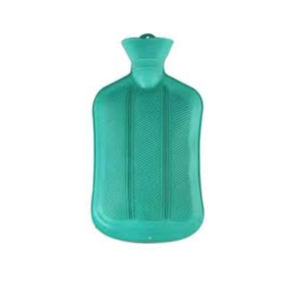 Rectangular Green Rubber Hot Water Bag, Size: 1 L