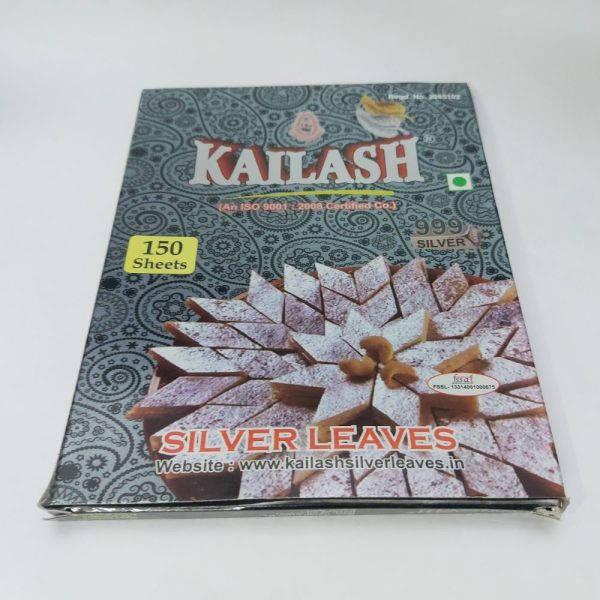 Silver Leaves (Chandi Warq) – 150 Pcs (Size : 125mm)