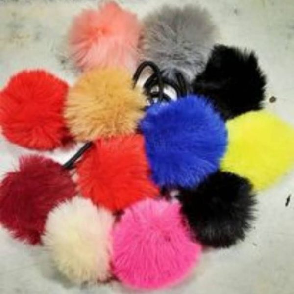 kids fancy pom pom rubber band pack of 12