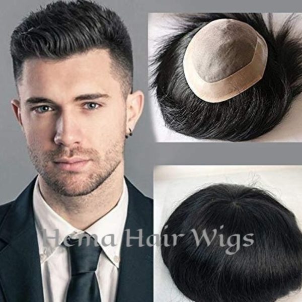 Confidence Human Hair Monofilament Hair Patch Wig For Boys Regular Wear