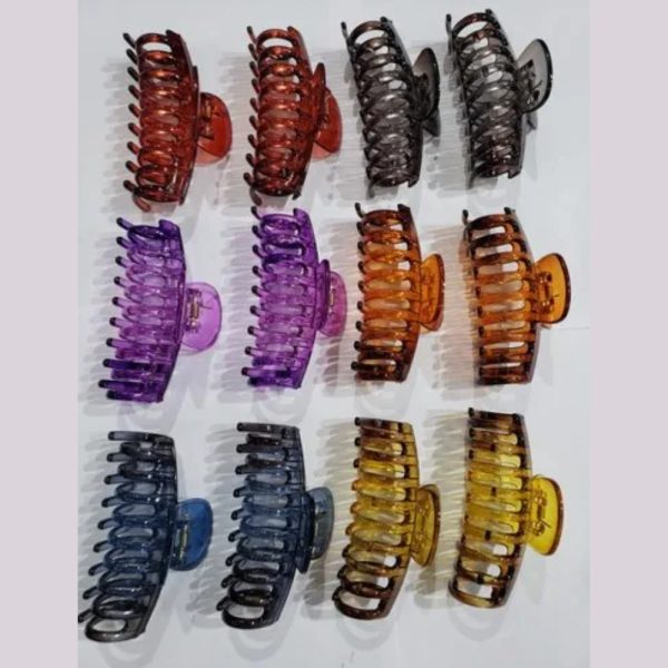 Ladies Plastic Hair Clutcher With Water Colour