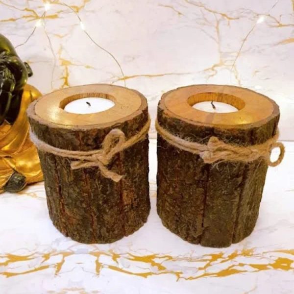 Gifting Best Wishes Wooden Candle