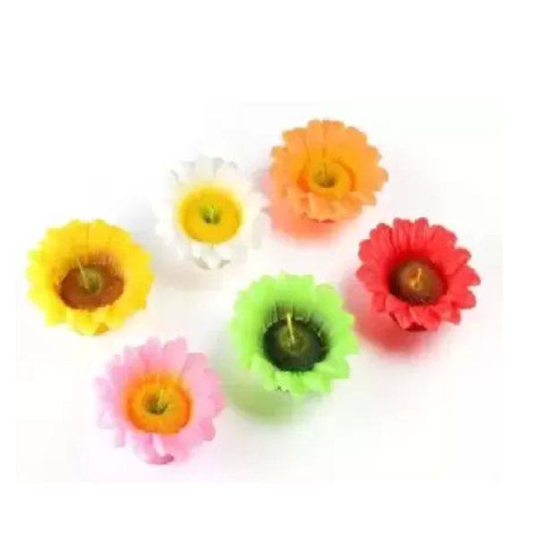 Festive Blessings Sunflower Colorful Wax Waterproof Candles