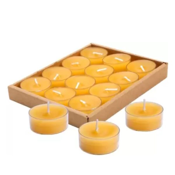 AuraDecor Pure Bees Wax Tealight Candle