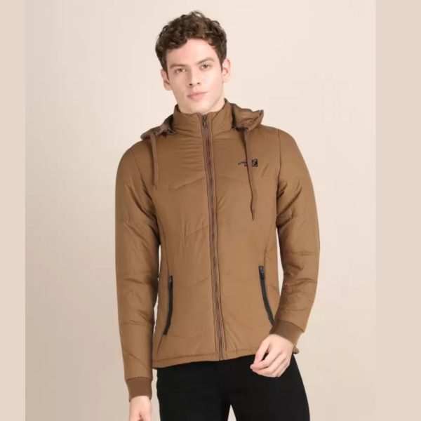 Men Solid Quilted Jacket