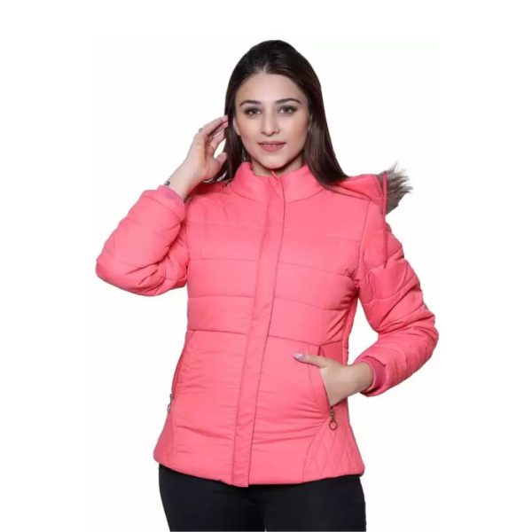 Women Solid Puffer Jacket