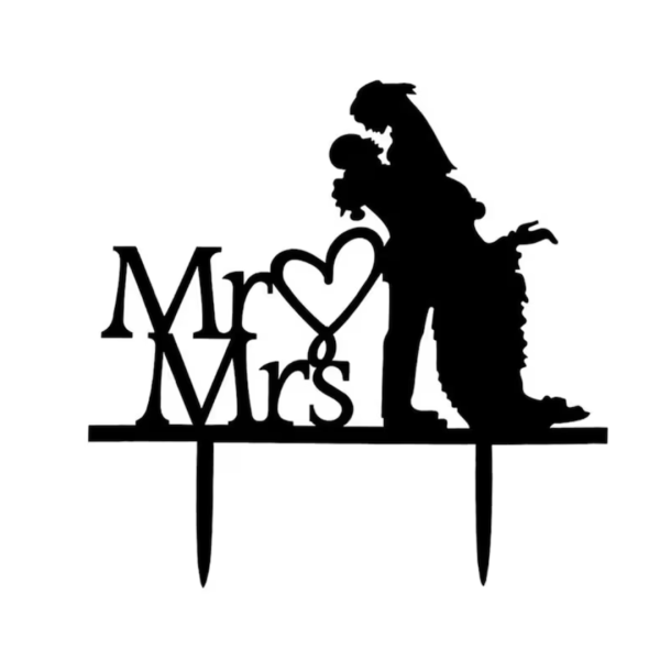 Mr & Mrs Wedding Cake Topper