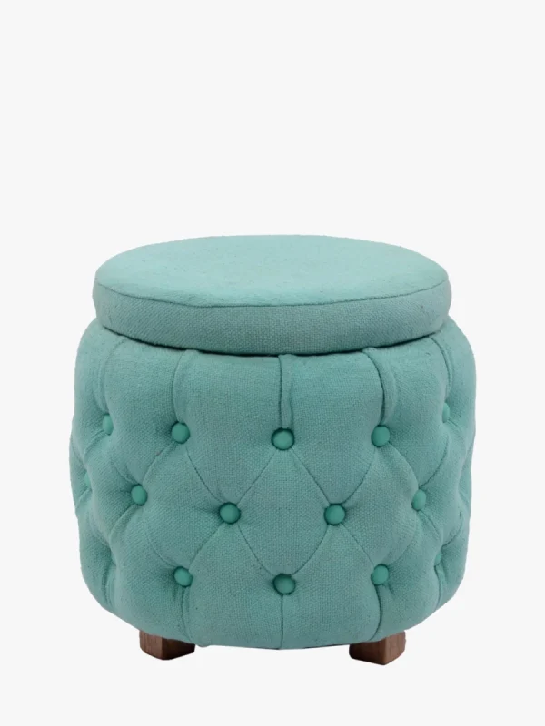 Puffy Sea Green Stool